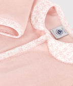 Petit Bateau infant girl velour footie with collar