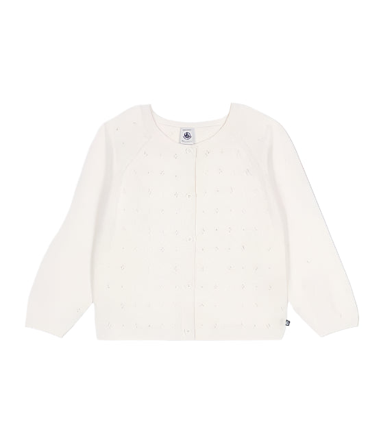 Petit Bateau girls pointelle cardigan