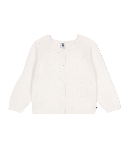 Petit Bateau girls pointelle cardigan