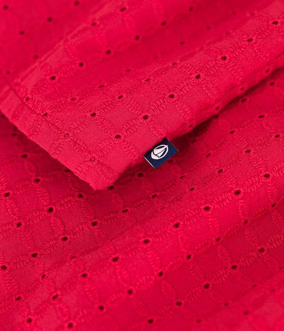 Petit Bateau girls sleeveless eyelet dress