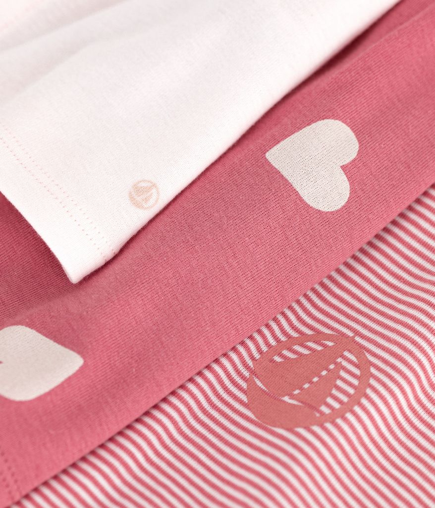 Petit Bateau infant girl heart print sleeveless dress & cardigan set