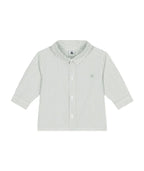 Petit Bateau infant boy stripe dress shirt