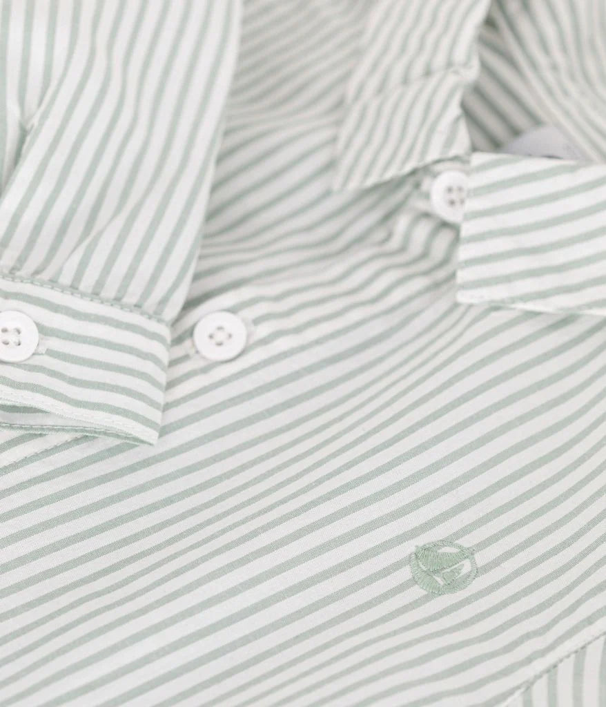 Petit Bateau infant boy stripe dress shirt
