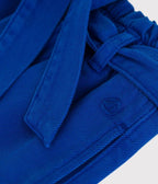Petit Bateau girls tie waist wide leg pants