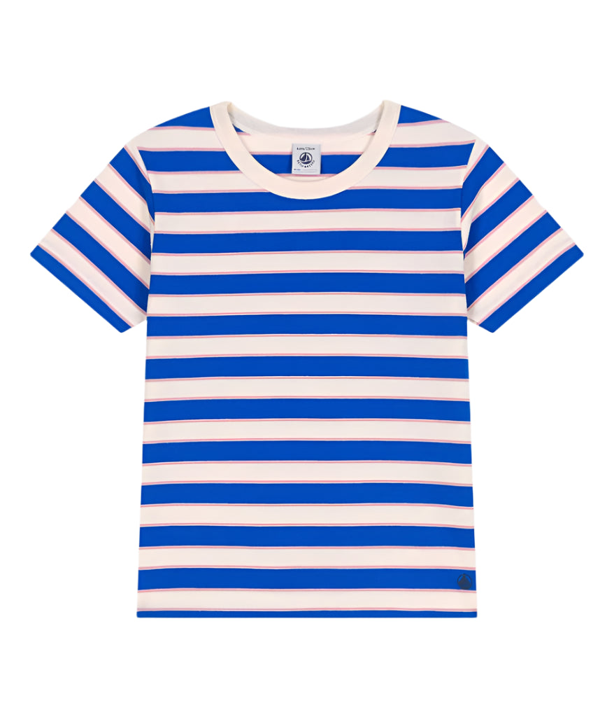 Petit Bateau girls short sleeve stripe tee