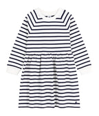 Petit Bateau girls long sleeve stripe dress