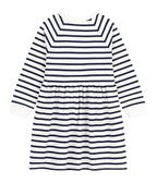 Petit Bateau girls long sleeve stripe dress