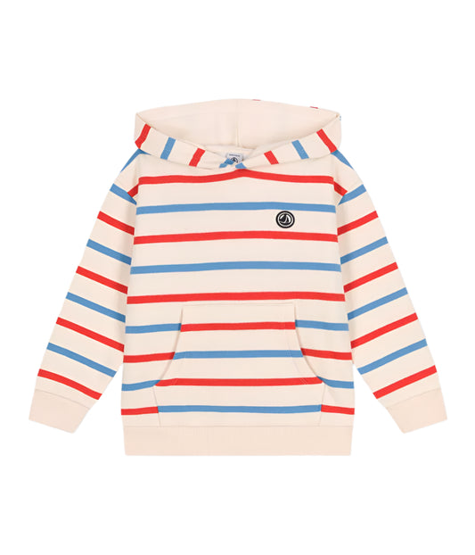Petit Bateau kids multicolor stripe hooded sweatshirt
