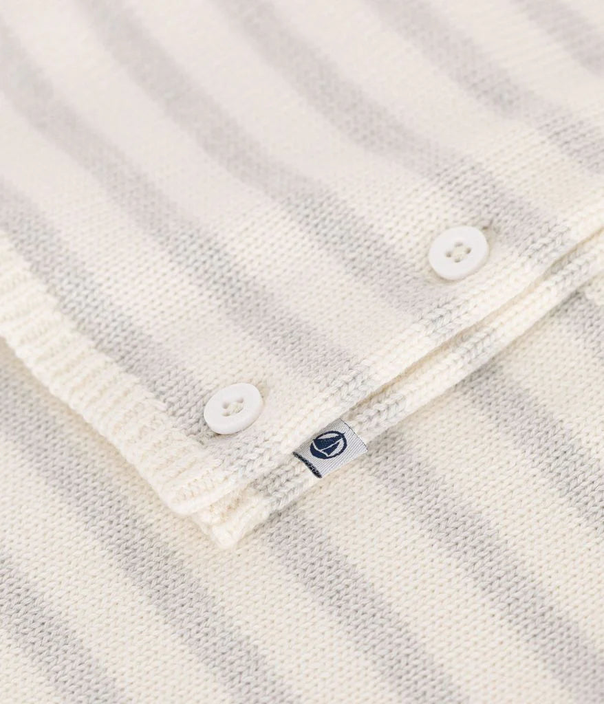 Petit Bateau infant stripe knit sweater & pant set