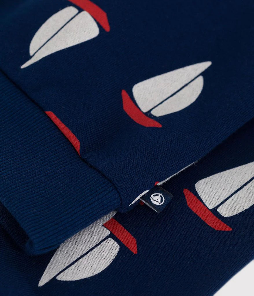 Petit Bateau kids boat print sweatshirt