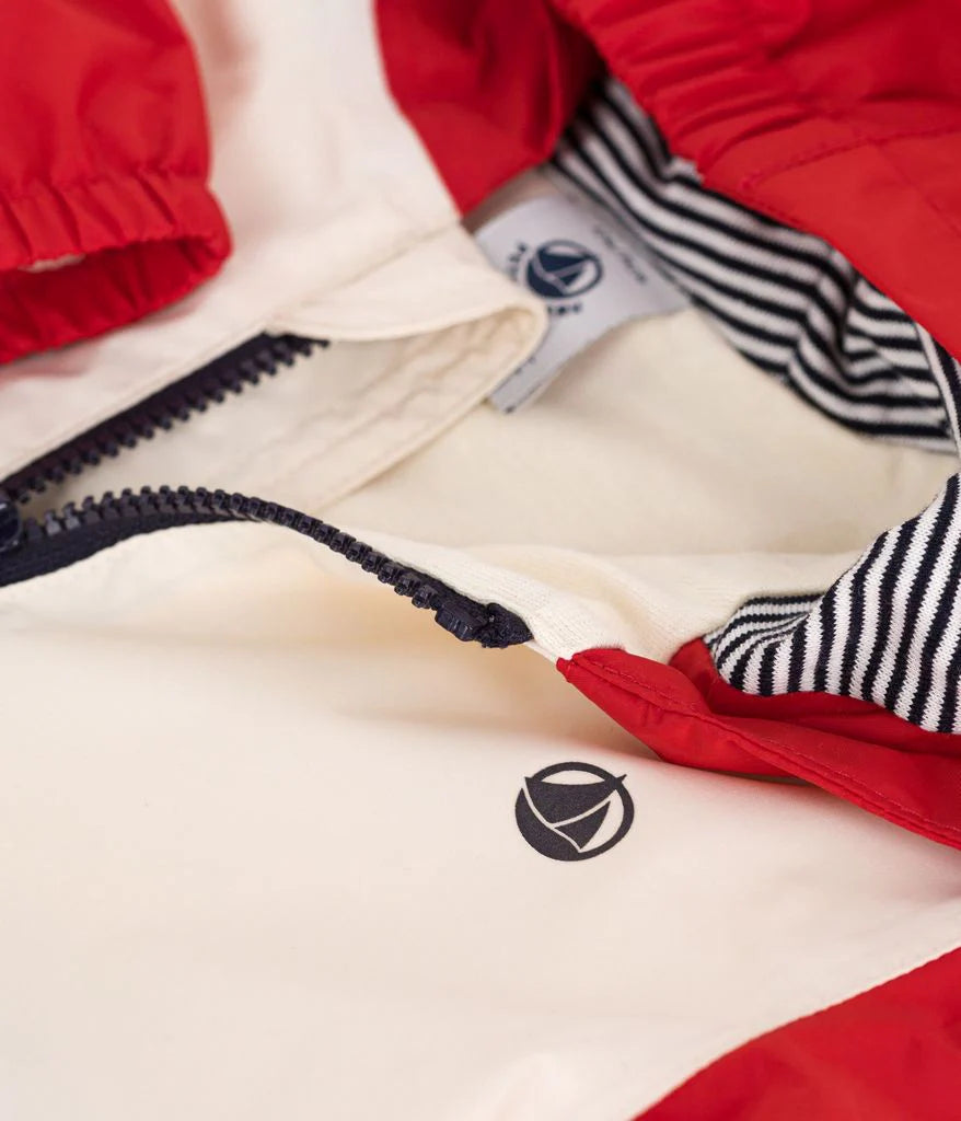 Petit Bateau infant colorblock hooded jacket