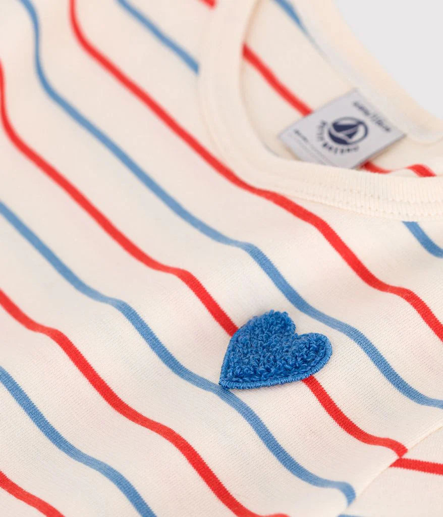 Petit Bateau girls multicolor stripe dress
