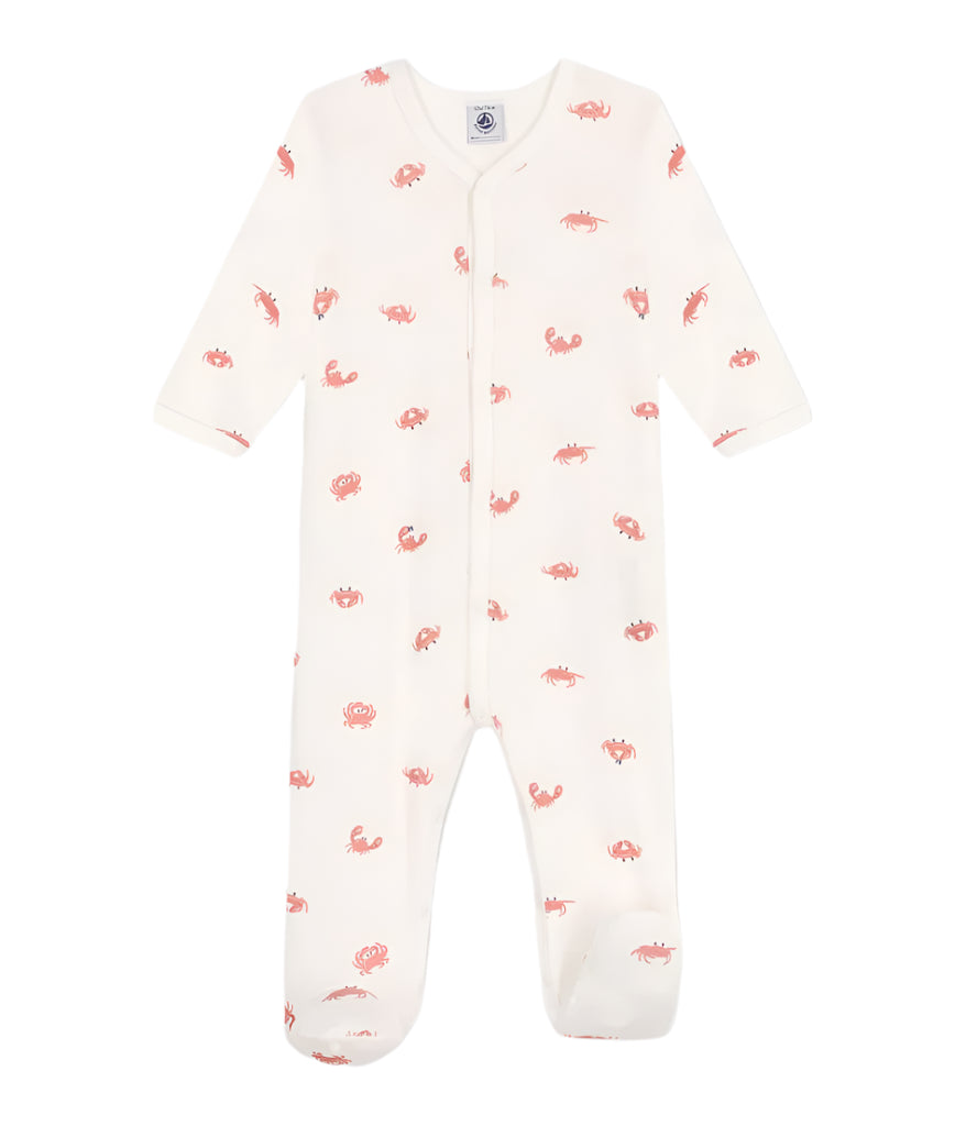 Petit Bateau infant crab print footie