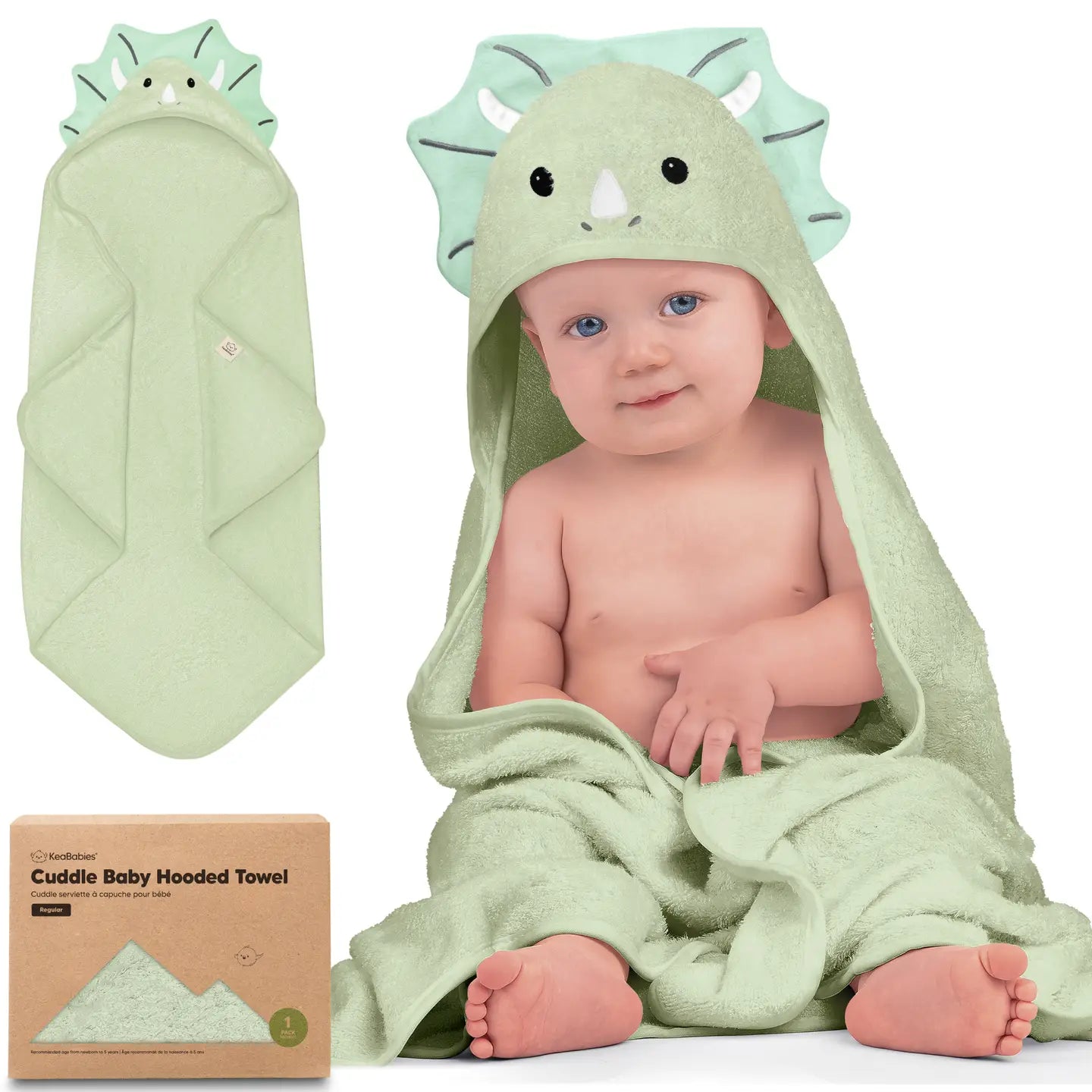KeaBabies infant & toddler hooded towel