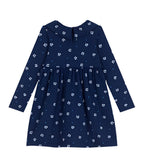 Petit Bateau girls long sleeve flower print dress