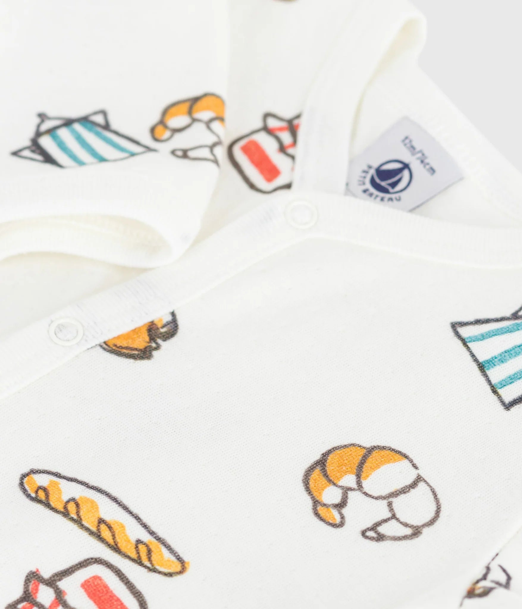 Petit Bateau infant French print footie