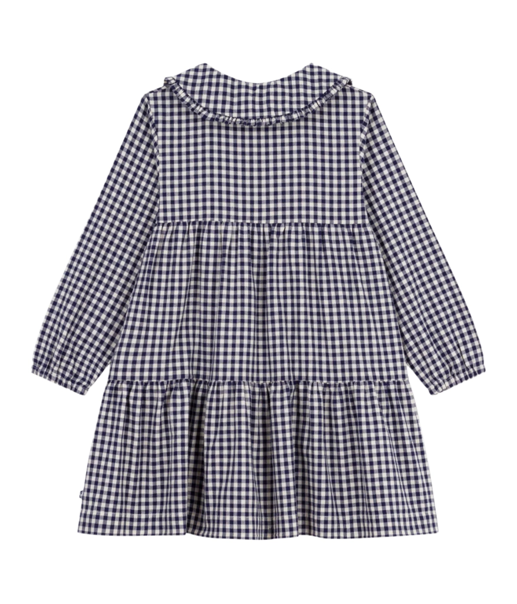 Petit Bateau girls check collared dress