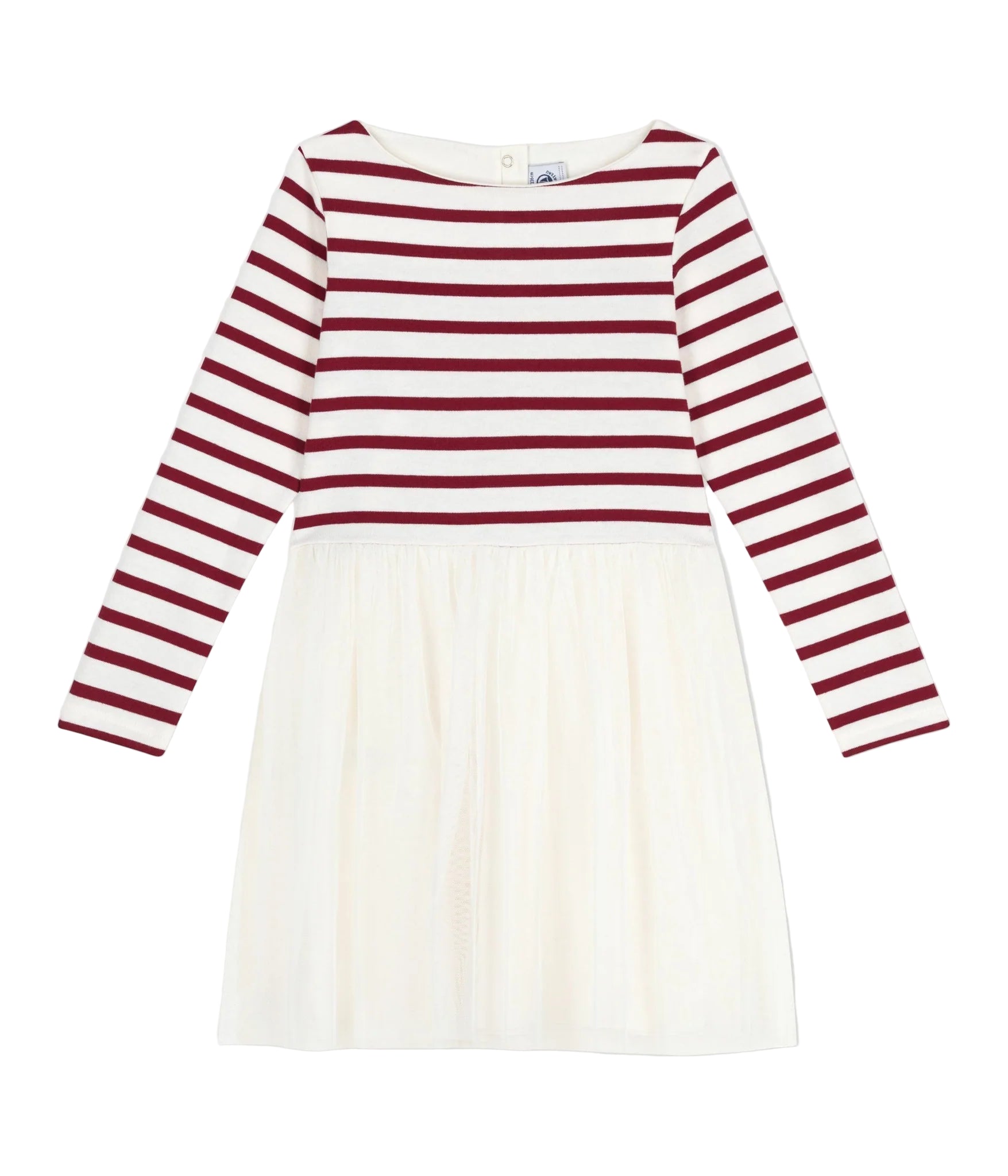 Petit Bateau girls stripe top tulle skirt dress