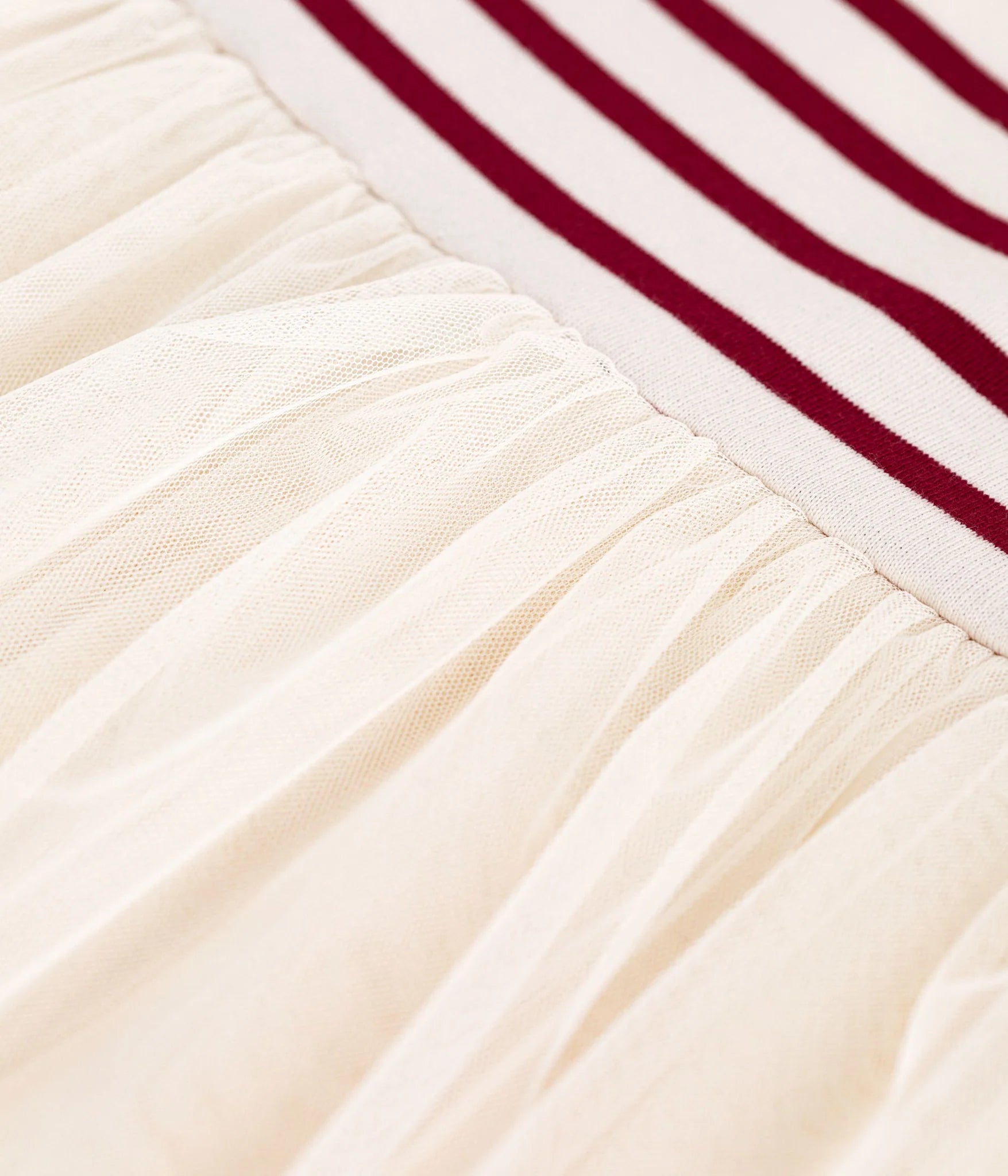 Petit Bateau girls stripe top tulle skirt dress