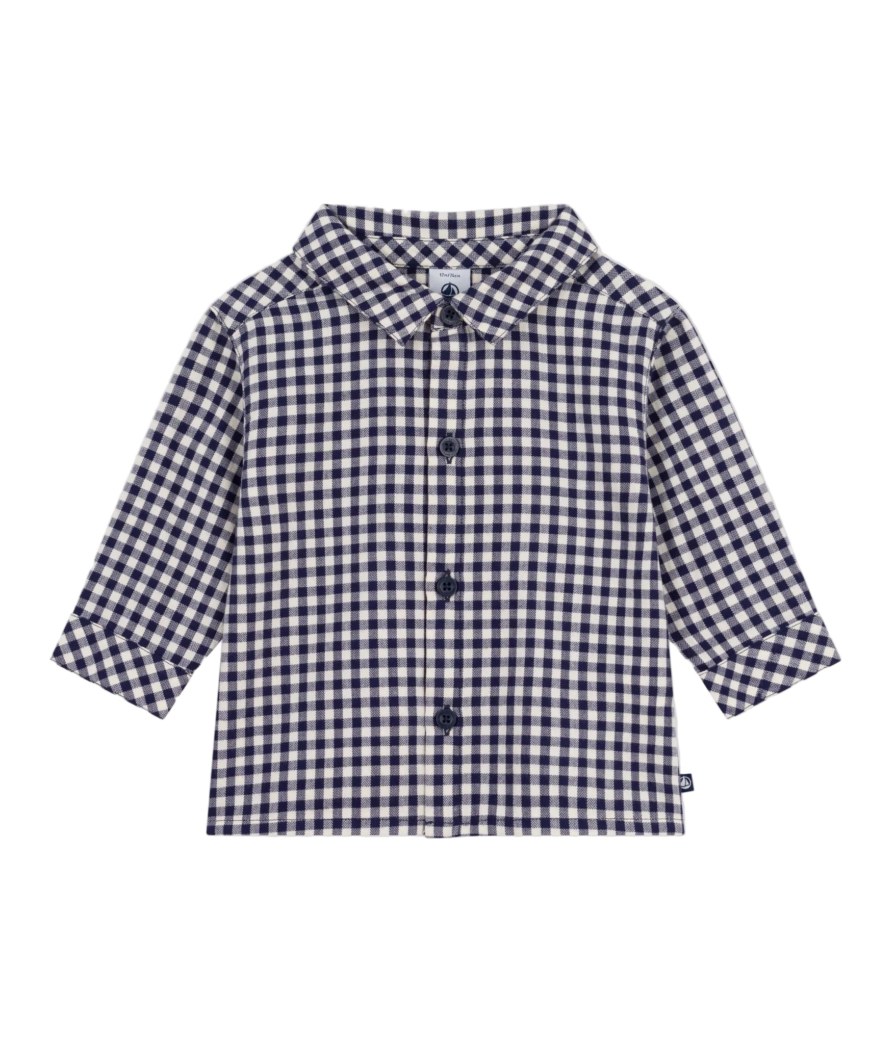 Petit Bateau infant boy check shirt