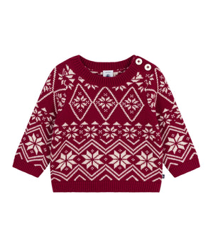 Petit Bateau infant jacquard pullover sweater
