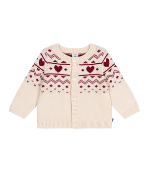 Petit Bateau infant cardigan with heart details