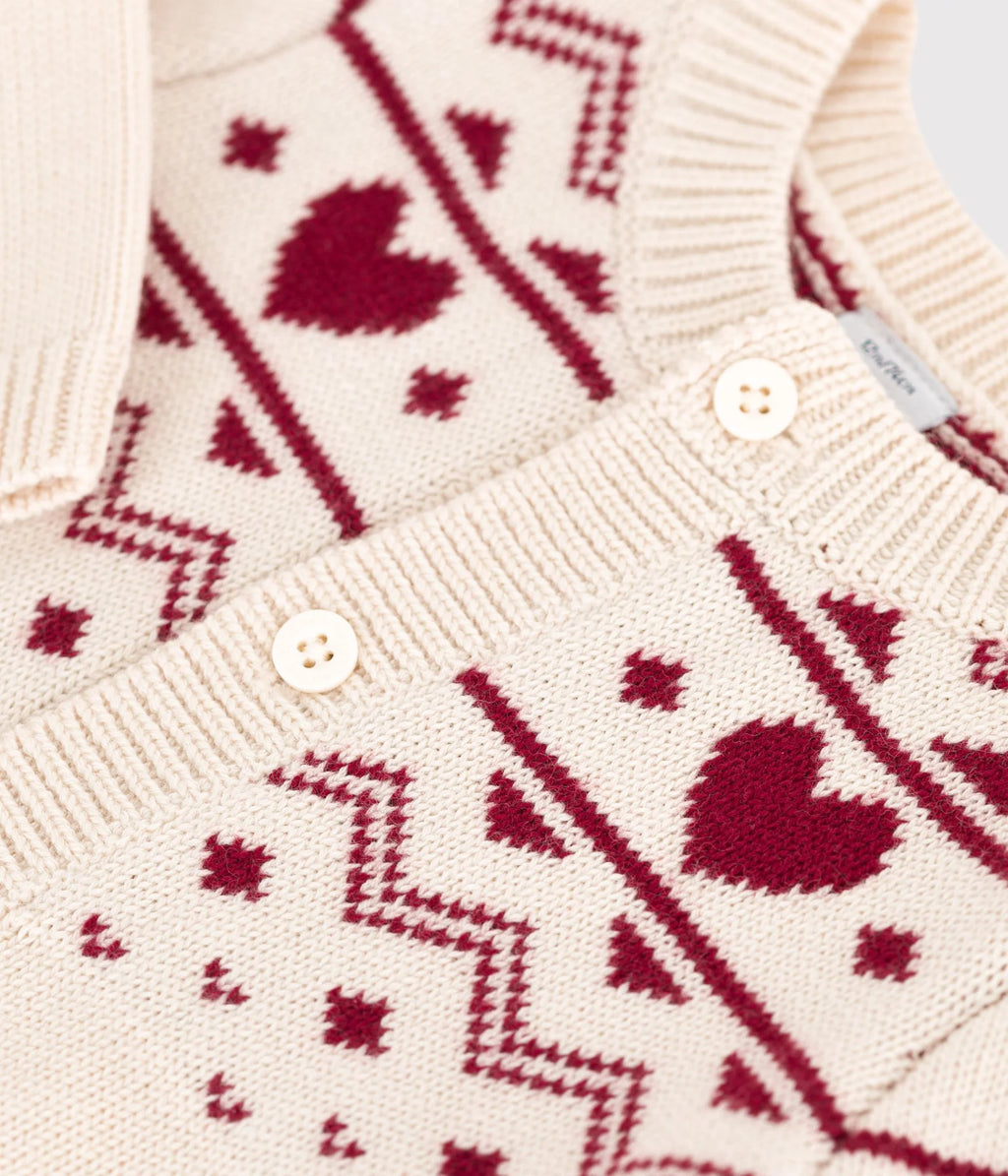 Petit Bateau infant cardigan with heart details