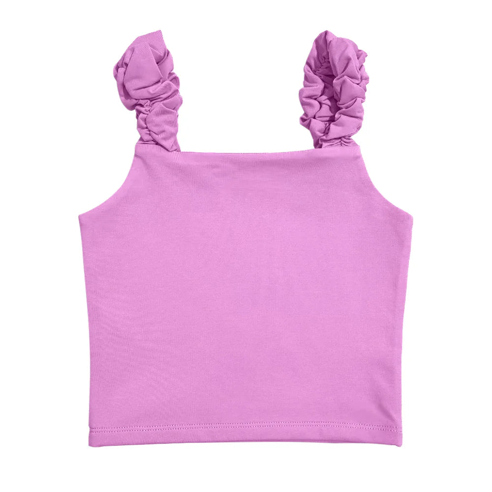 Little Olin girls ruffle tank top