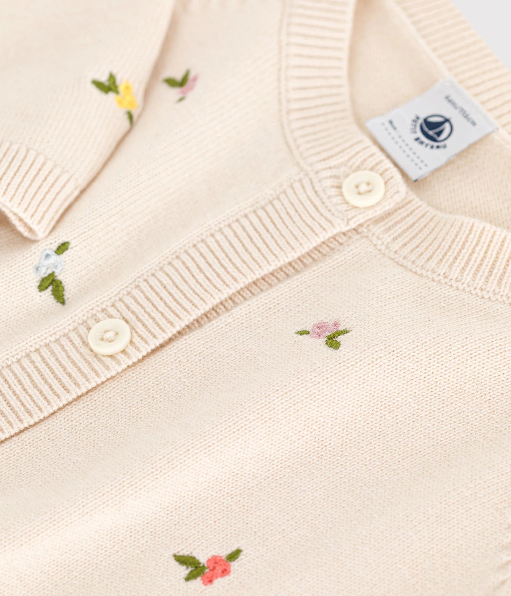 Petit Bateau girls tiny flowers cardigan