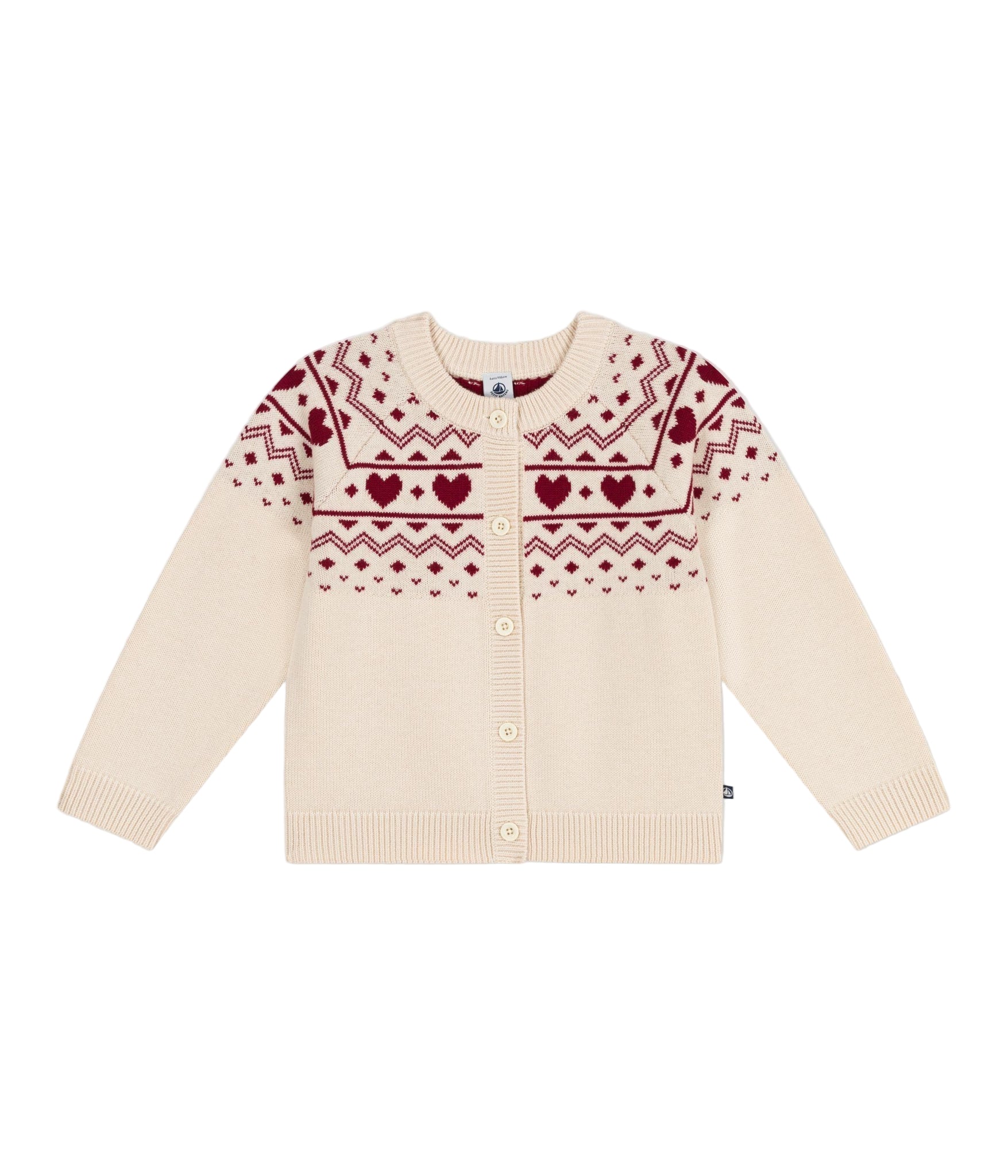 Petit Bateau girls jacquard cardigan