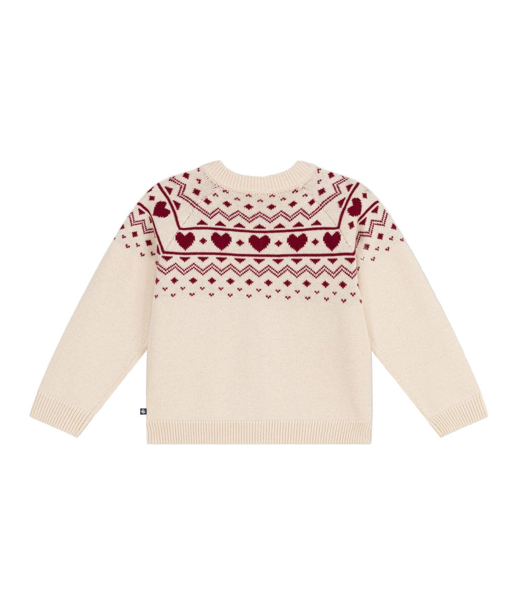 Petit Bateau girls jacquard cardigan