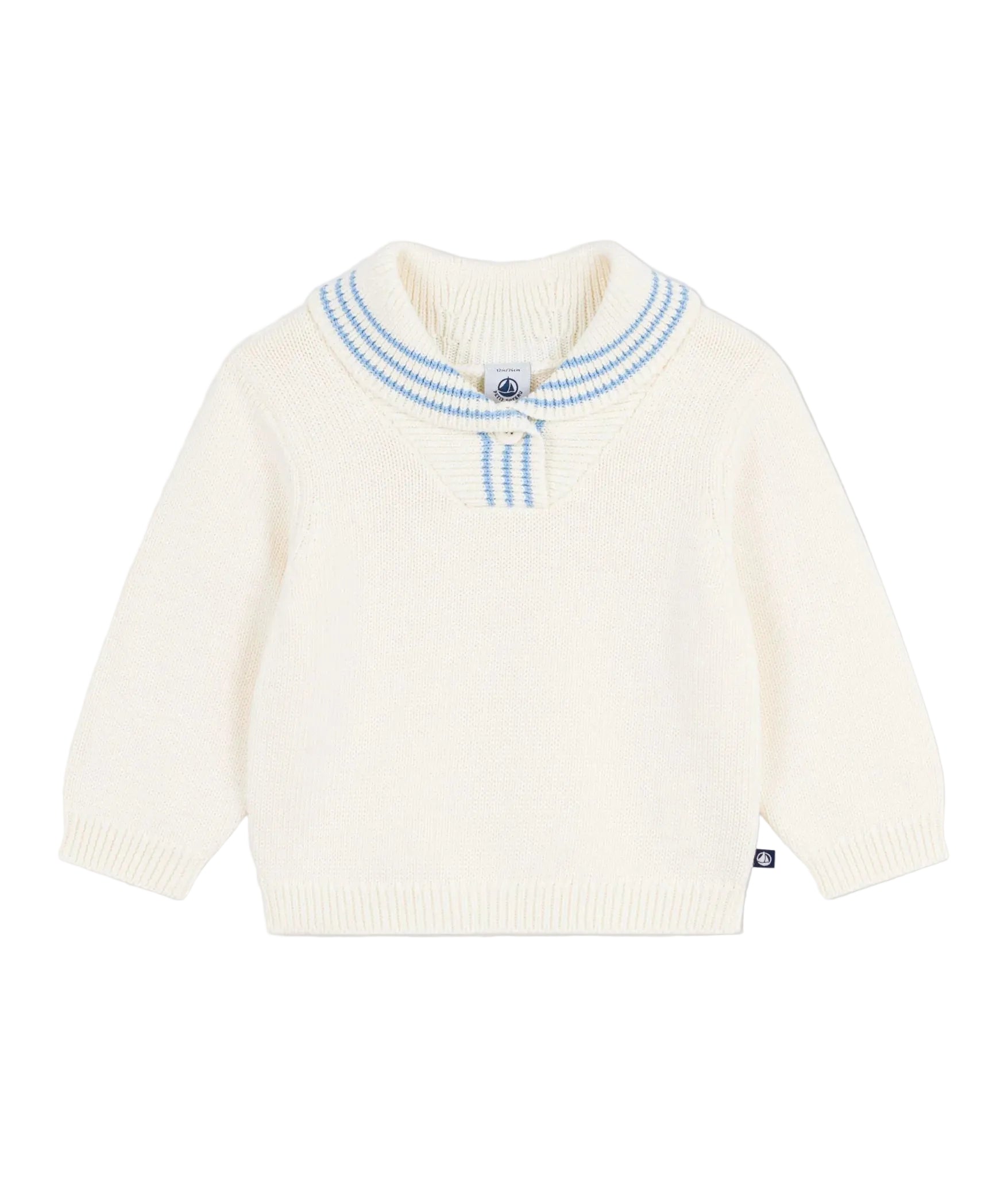 Petit Bateau infant boy sailor collar sweater