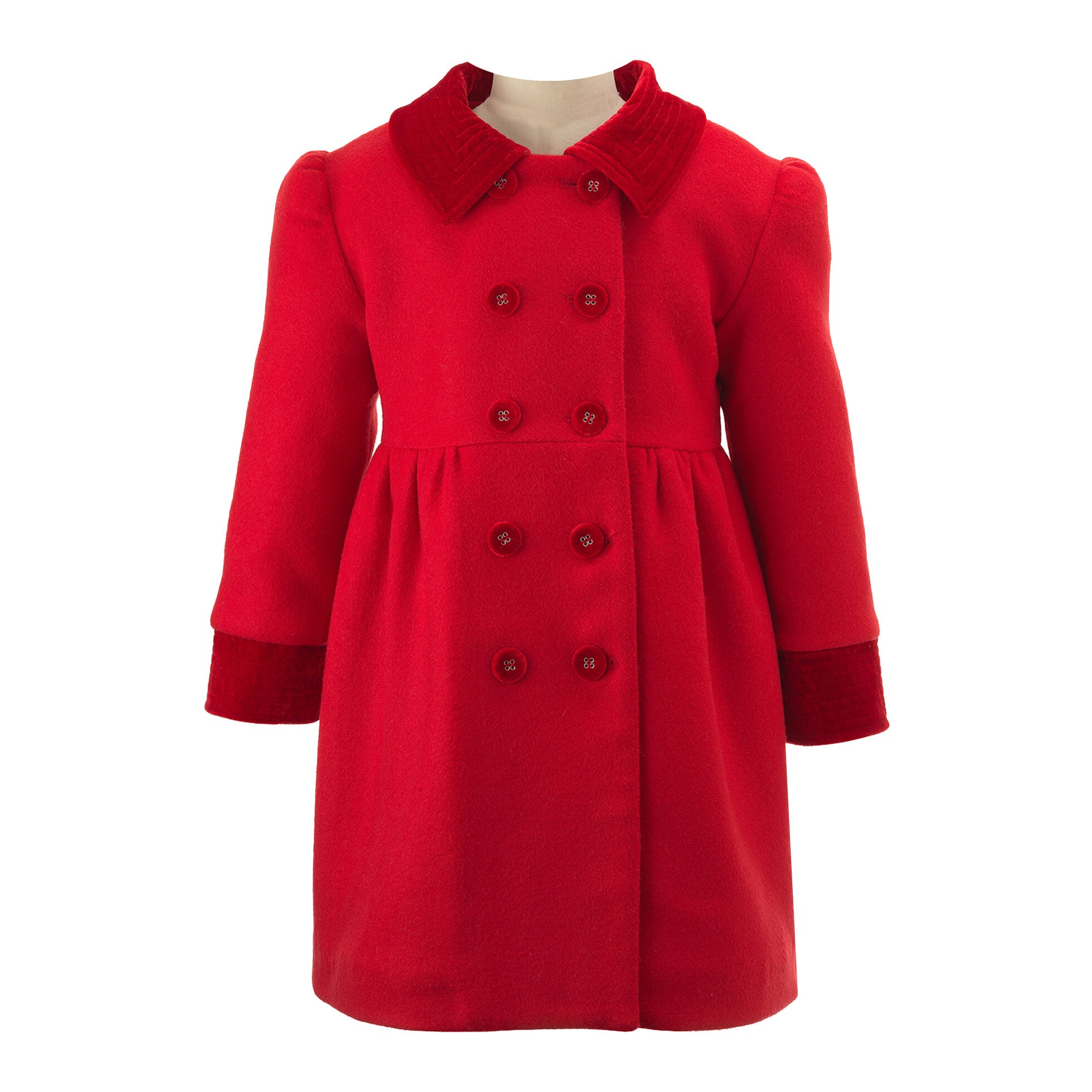 Rachel Riley girls velvet trim coat