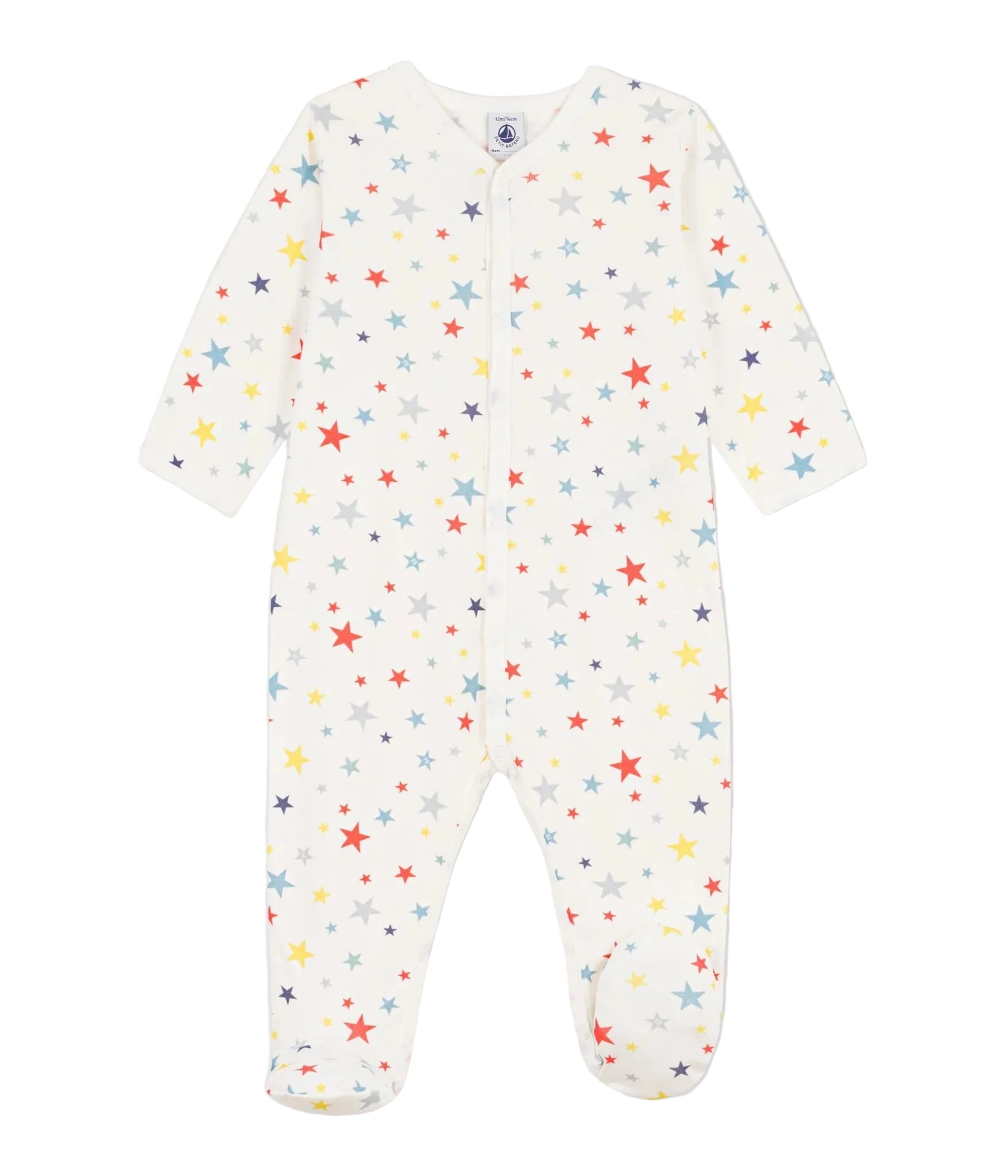 Petit Bateau infant stars print footie