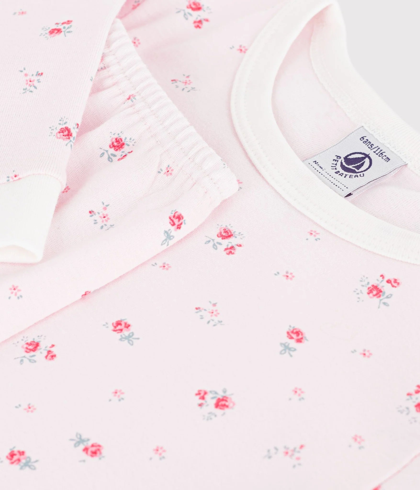 Petit Bateau girls floral print pajamas