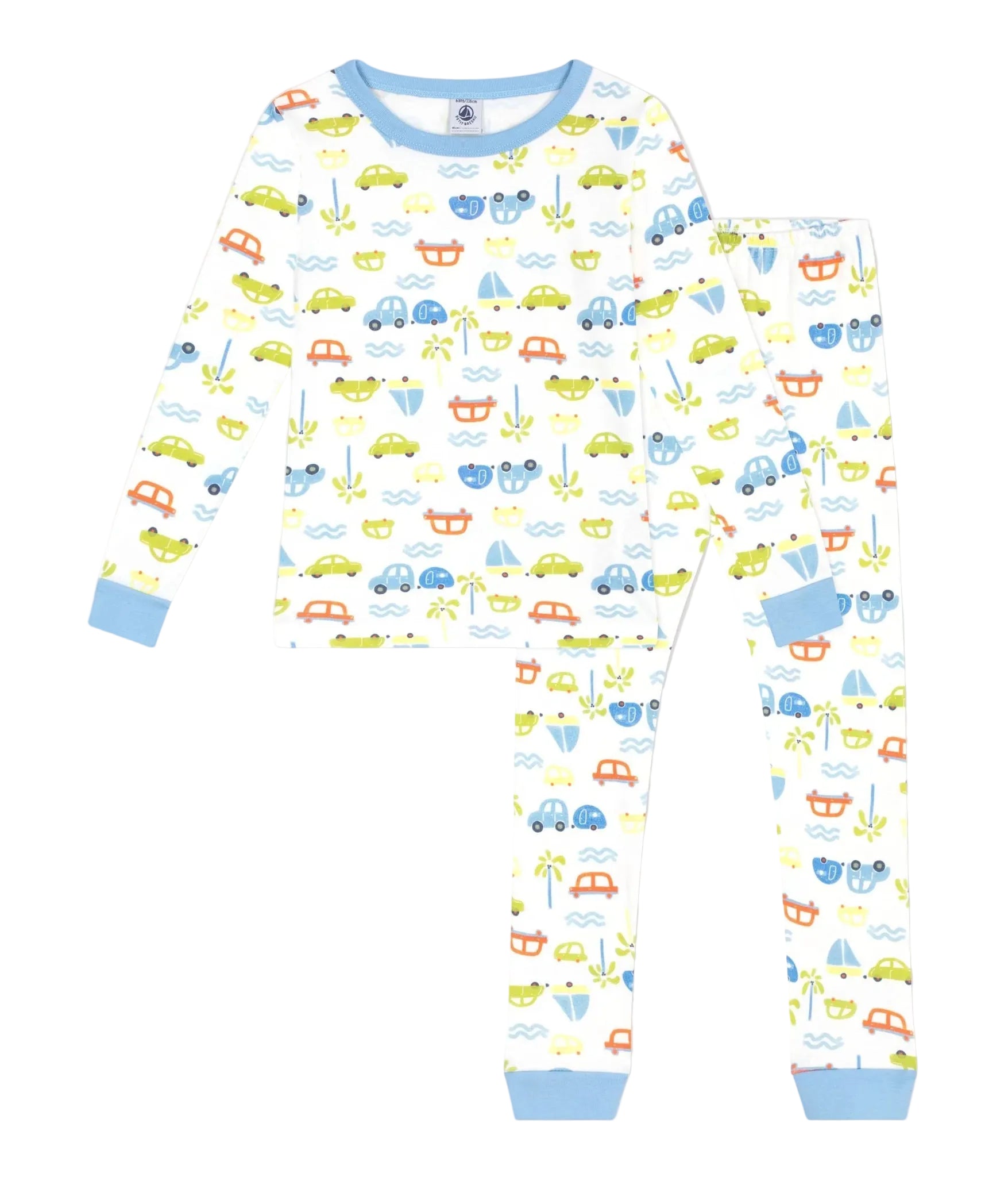 Petit Bateau boys car print pajamas