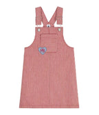 Petit Bateau girls stripe overall dress
