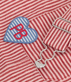 Petit Bateau girls stripe overall dress