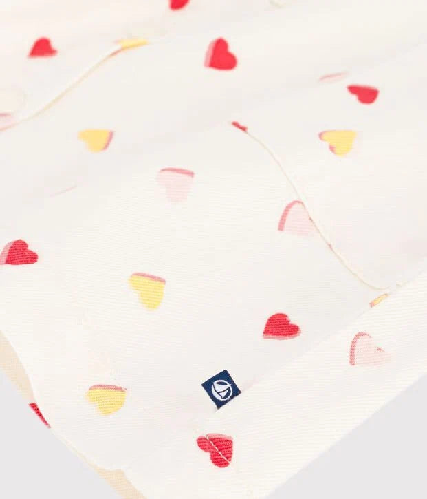 Petit Bateau girls heart print dress