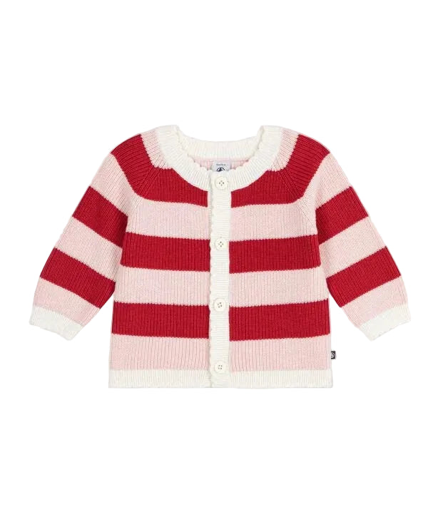 Petit Bateau infant girl stripe cardigan