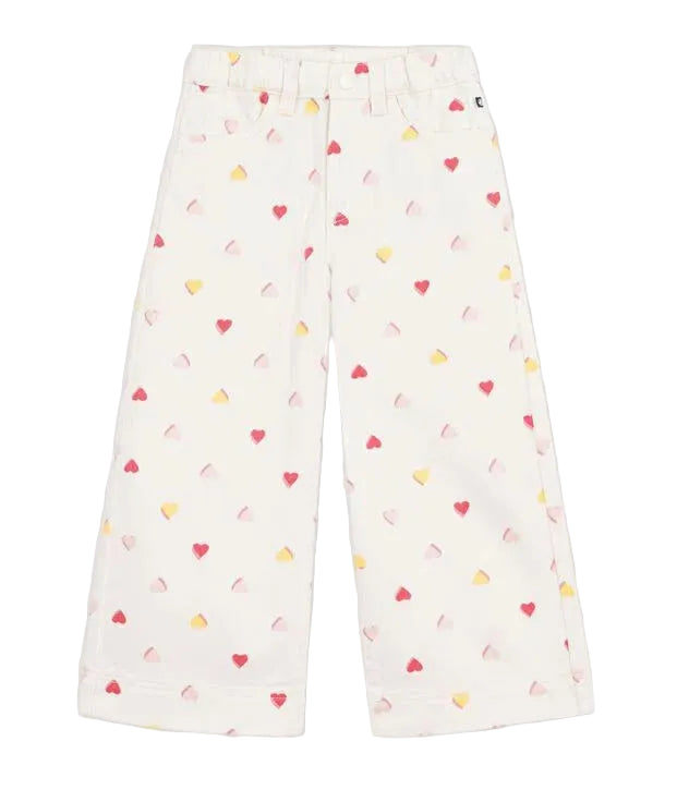 Petit Bateau girls heart print pants