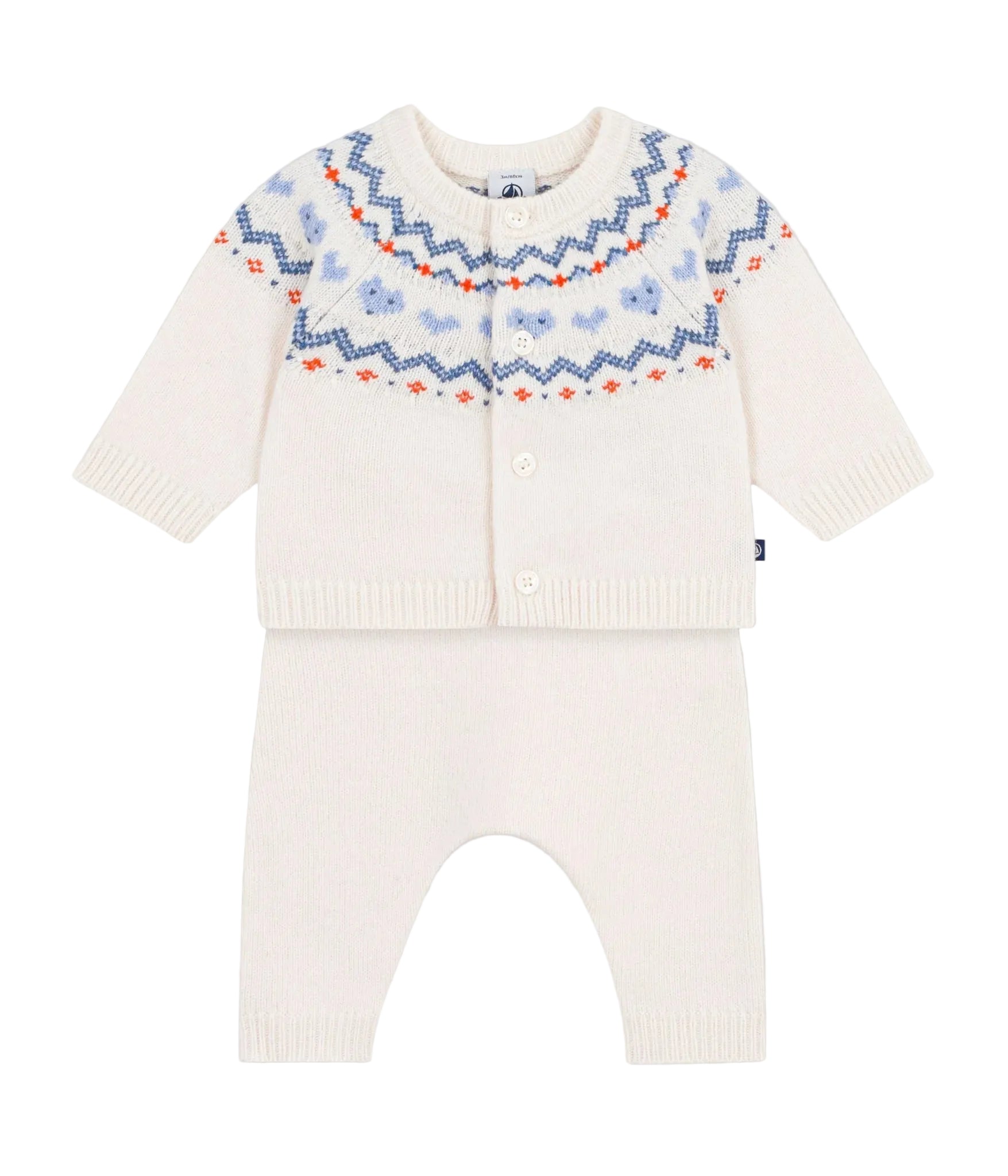 Petit Bateau infant 2-piece cardigan & pants set