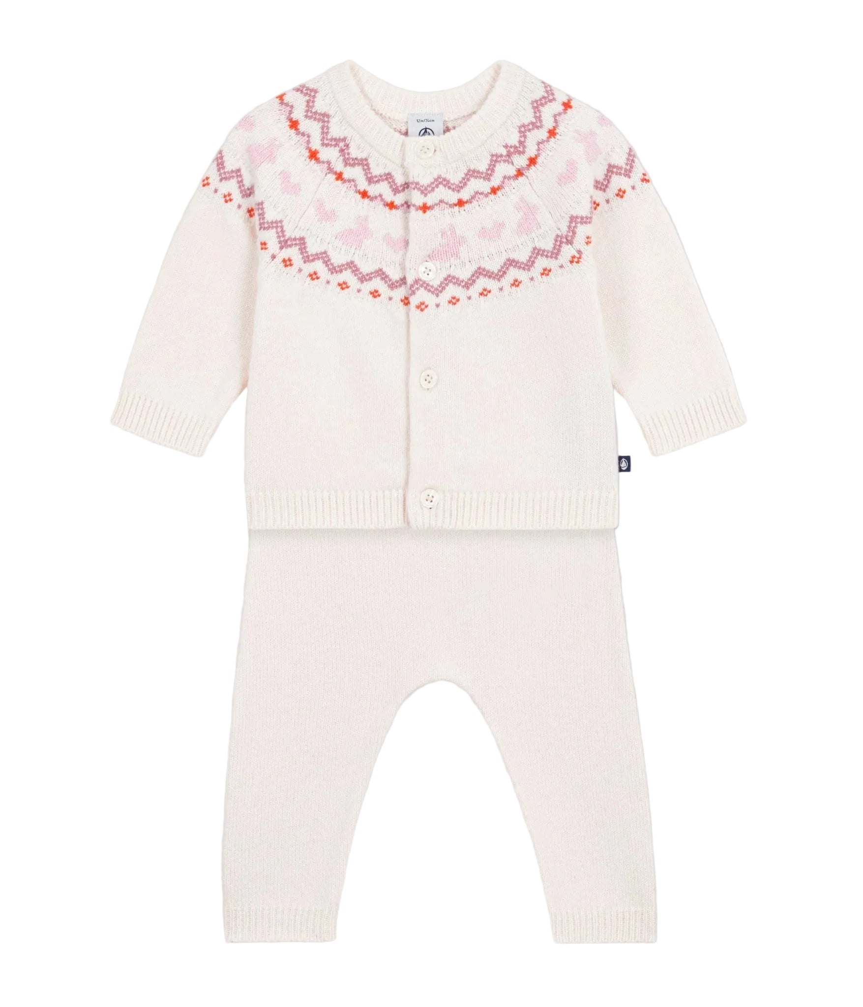 Petit Bateau infant 2-piece cardigan & pants set