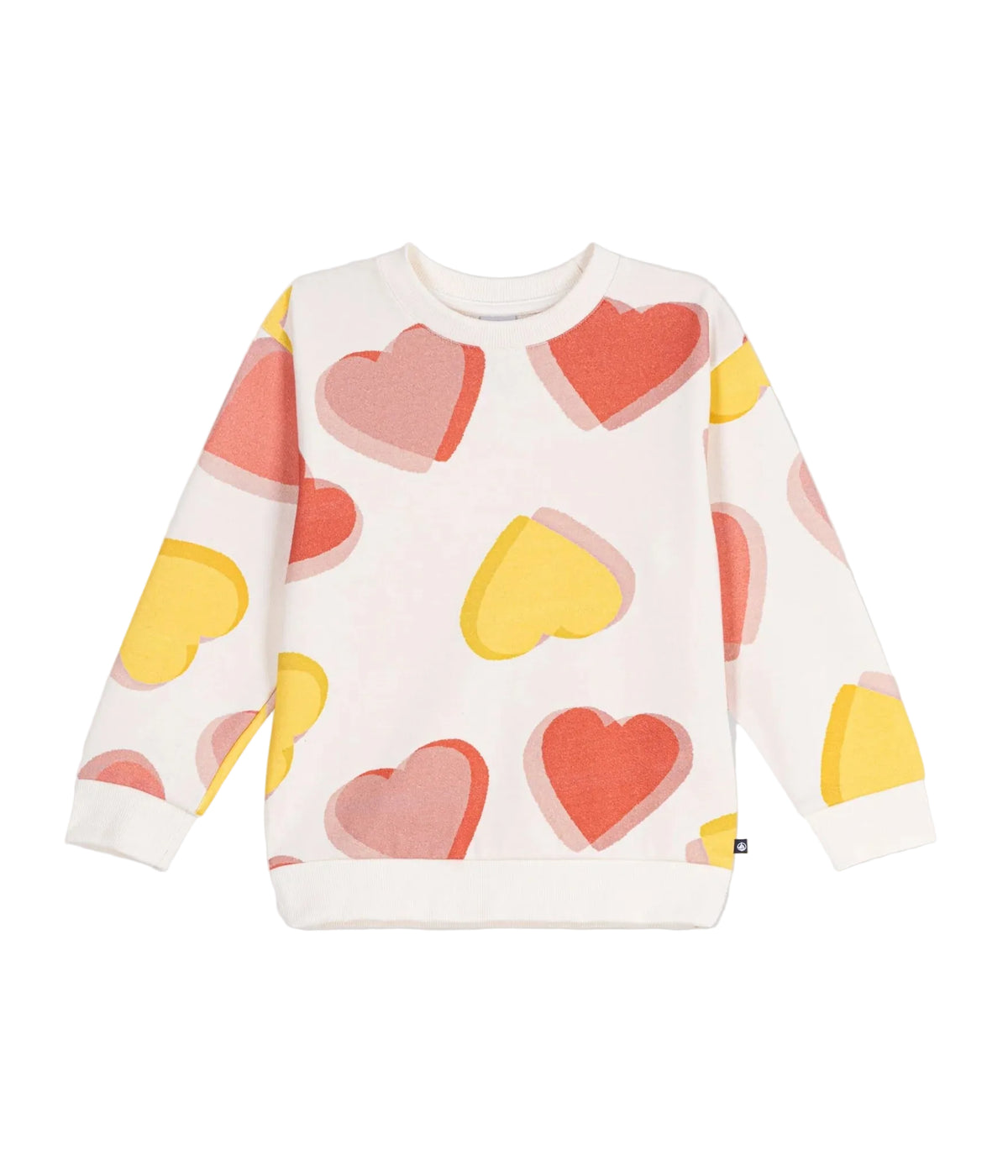 Petit Bateau girls multi heart sweatshirt