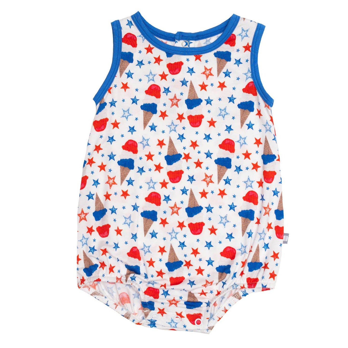 Macaron + Me infant patriotic ice cream bubble romper