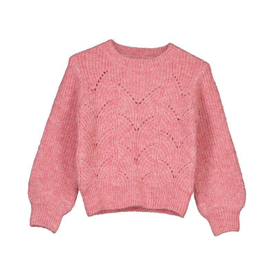 Abel & Lula girls pink knit sweater