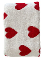 SpearmintLOVE reversible heart print blanket