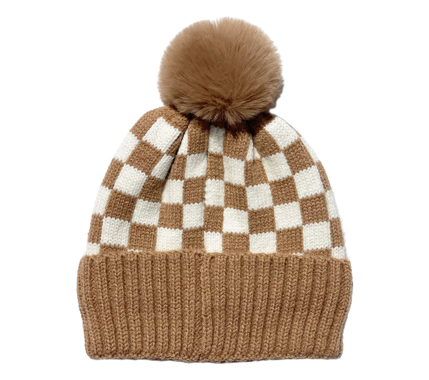 Bubu checkered pom hat