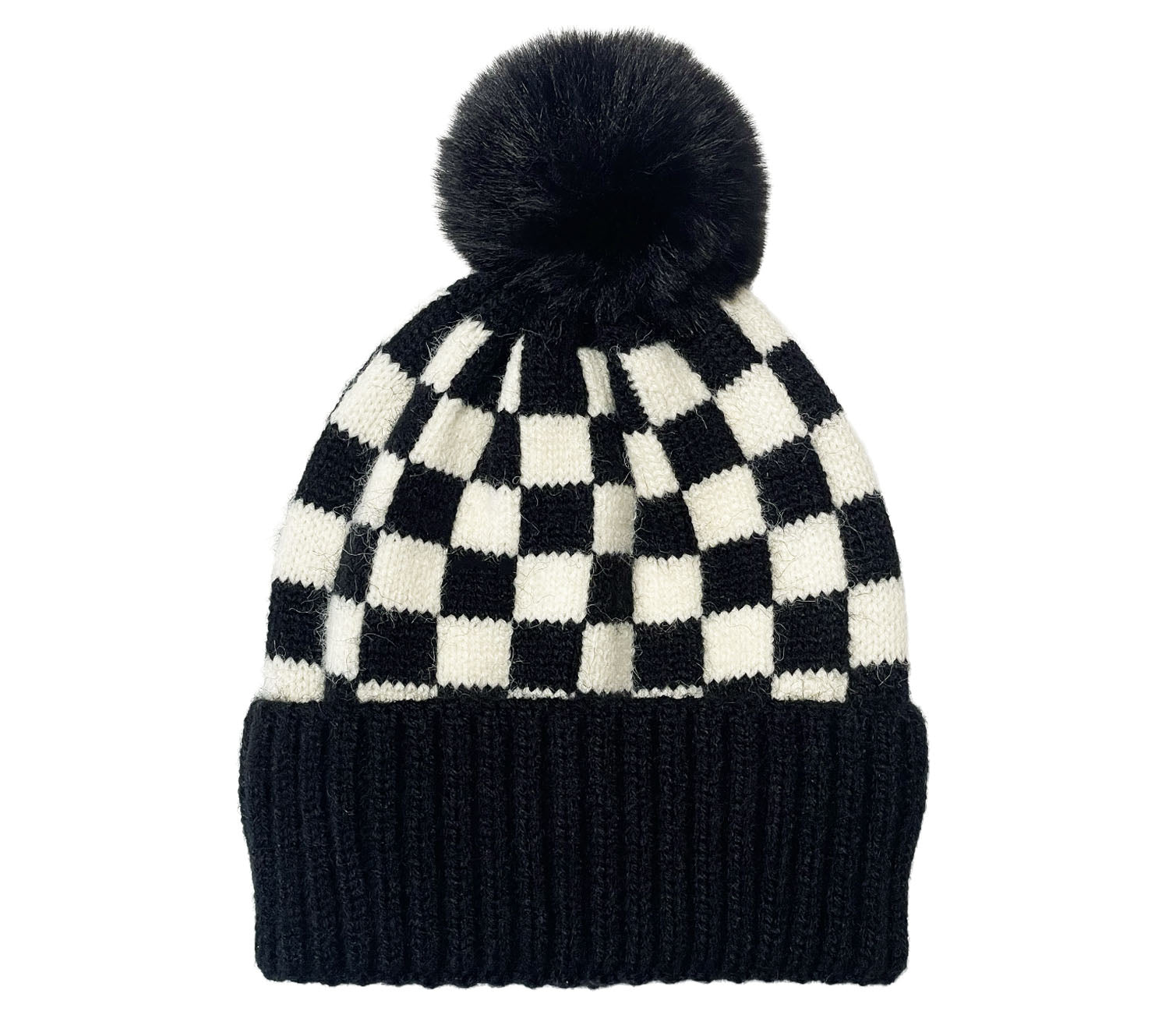 Bubu checkered pom hat