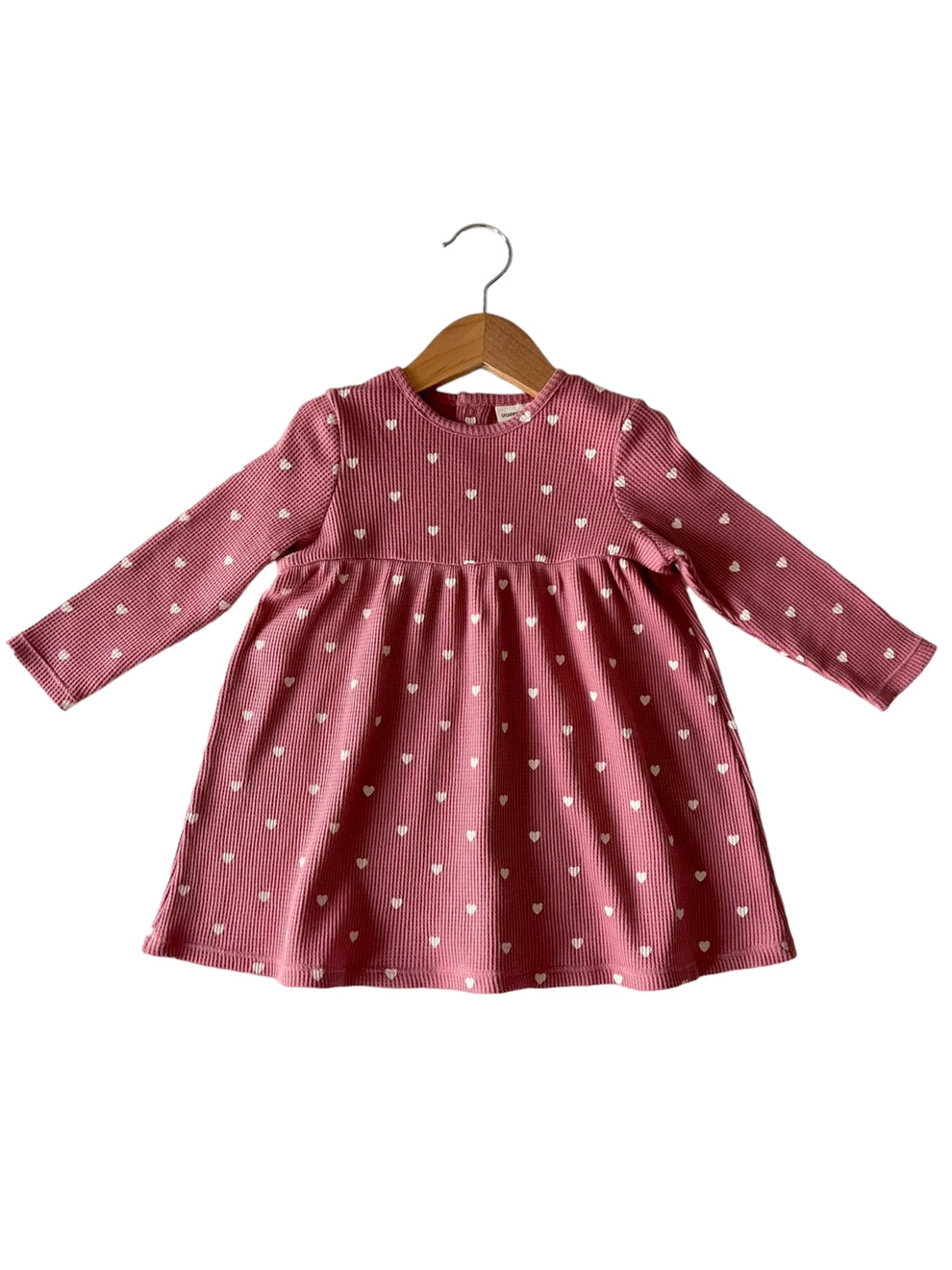 SpearmintLOVE girls heart print waffle dress